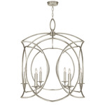 Cienfuegos Concave Chandelier - Silver Leaf