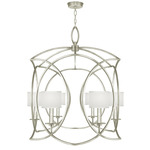 Cienfuegos Concave Chandelier - Silver Leaf / White