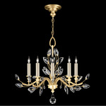 Crystal Laurel Chandelier - Gold Leaf / Crystal