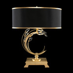 Crystal Laurel Table Lamp - Black / Gold Leaf