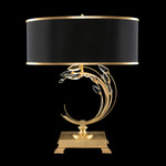 Crystal Laurel Table Lamp - Black / Gold Leaf