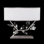 Foret Wide Table Lamp - Silver Leaf / White / Silver Leaf