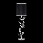 Foret Console Table Lamp - Silver Leaf / Black / Silver Leaf