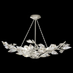 Foret Bowl Chandelier - Silver Leaf / Crystal