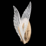 Plume Du0 Wall Sconce - Gold Leaf / Crystal White