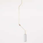 Ventus Form 1 Pendant - Brass / Opal White