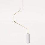 Ventus Form 2 Pendant - Brass / Opal White
