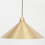 Geometric Cone Pendant - Brass