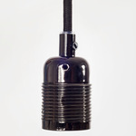 E27 Pendant - Black Chrome and Black