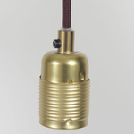 E27 Pendant - Brass and Bordeaux