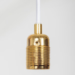 E27 Pendant - Brass and White