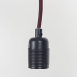 E27 Pendant - Matte Black and Bordeaux