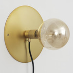 E27 Plug-In Wall Sconce - Brass