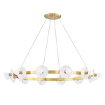 Austen Chandelier - Aged Brass / Alabaster