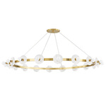 Austen Chandelier - Aged Brass / Alabaster