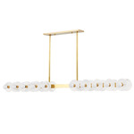 Austen Linear Chandelier - Aged Brass / Alabaster