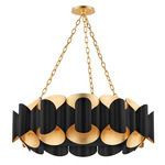 Banks Chandelier - Gold Leaf / Black