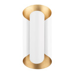 Banks Wall Sconce - Gold Leaf / White
