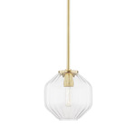 Bennett Pendant - Aged Brass / Clear