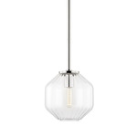 Bennett Pendant - Polished Nickel / Clear