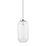 Bennett Jar Pendant - Polished Nickel / Clear