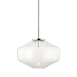 Bennett Onion Pendant - Polished Nickel / Clear