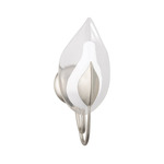 Blossom Wall Sconce - Silver Leaf / Clear
