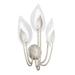 Blossom Wall Sconce - Silver Leaf / Clear