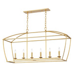 Bryant Linear Pendant - Gold Leaf