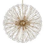 Dunkirk Chandelier - Aged Brass / Crystal