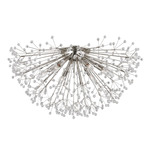 Dunkirk Semi Flush Ceiling Light - Polished Nickel / Crystal