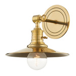 Garden City Flared Wall Sconce - Aged Brass