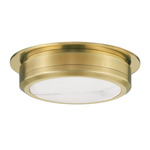 Greenport Flush Ceiling Light - Aged Brass / Alabaster