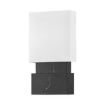 Haight Wall Sconce - Black Marble / Belgian Linen