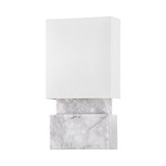 Haight Wall Sconce - White Marble / Belgian Linen
