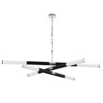 Huntington Chandelier - Polished Nickel / Black / White