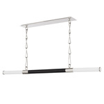 Huntington Linear Pendant - Polished Nickel / Black / White