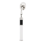 Huntington Wall Sconce - Polished Nickel / Black / White