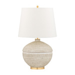 Katonah Table Lamp - Gold Leaf / Belgian Linen