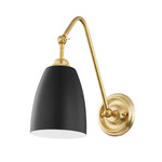 Millwood Swing Wall Sconce - Aged Brass / Black