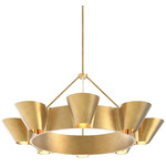 Reeve Chandelier - Vintage Gold Leaf