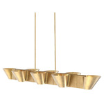 Reeve Linear Pendant - Vintage Gold Leaf