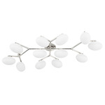 Wagner Semi Flush Ceiling Light - Polished Nickel / Opal