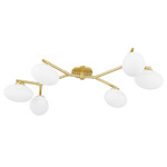 Wagner Semi Flush Ceiling Light - Aged Brass / Opal