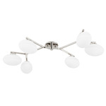 Wagner Semi Flush Ceiling Light - Polished Nickel / Opal