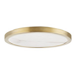 Woodhaven Flush Light - Aged Brass / Alabaster