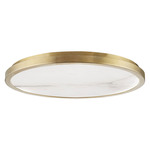 Woodhaven Flush Light - Aged Brass / Alabaster