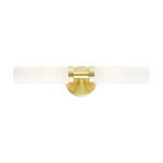 Aero Petite Bathroom Vanity Light - Satin Brass / Satin Opal White