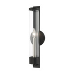 Castleton Tall Wall Sconce - Black / Clear