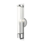 Castleton Tall Wall Sconce - Polished Chrome / Clear